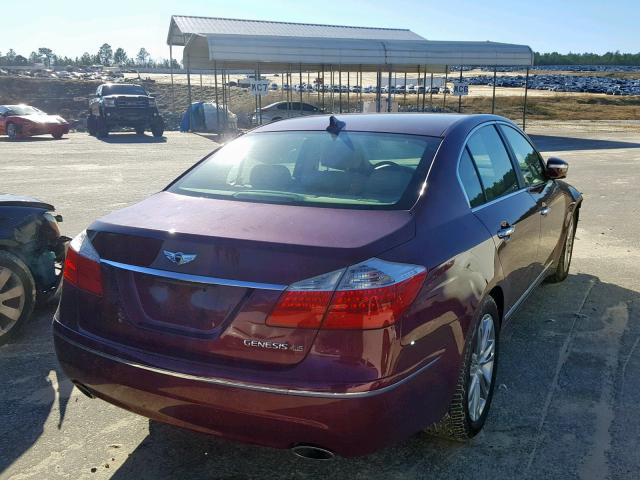 KMHGC4DF6BU124325 - 2011 HYUNDAI GENESIS 4. RED photo 4