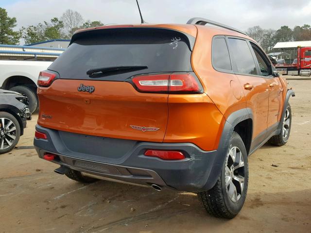 1C4PJMBS7FW779257 - 2015 JEEP CHEROKEE T ORANGE photo 4