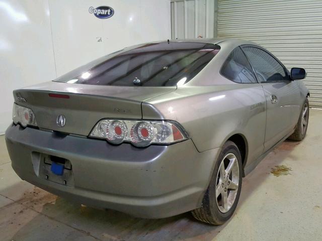 JH4DC54822C000460 - 2002 ACURA RSX GRAY photo 4