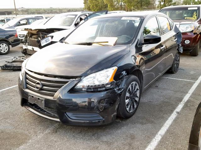 3N1AB7AP4EY338553 - 2014 NISSAN SENTRA S BLACK photo 2