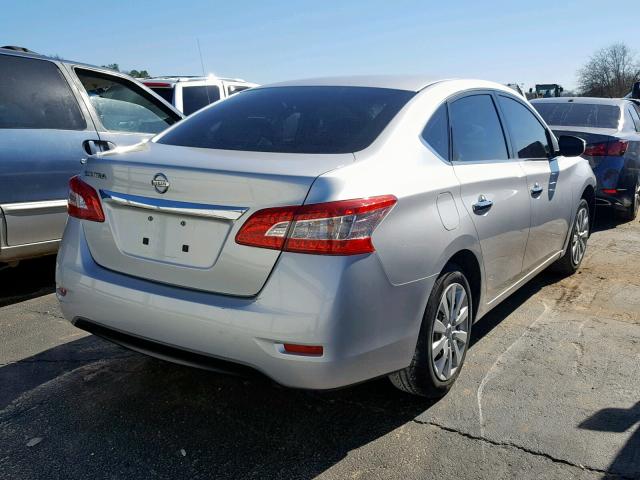 3N1AB7AP5FY240455 - 2015 NISSAN SENTRA S SILVER photo 4