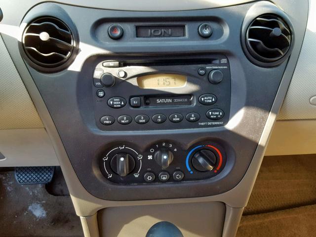 1G8AL52F23Z144640 - 2003 SATURN ION LEVEL GOLD photo 9