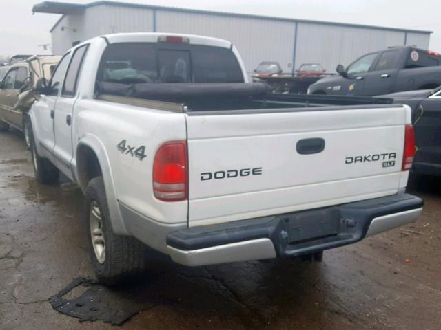 1D7HG48N33S181647 - 2003 DODGE DAKOTA QUA WHITE photo 3