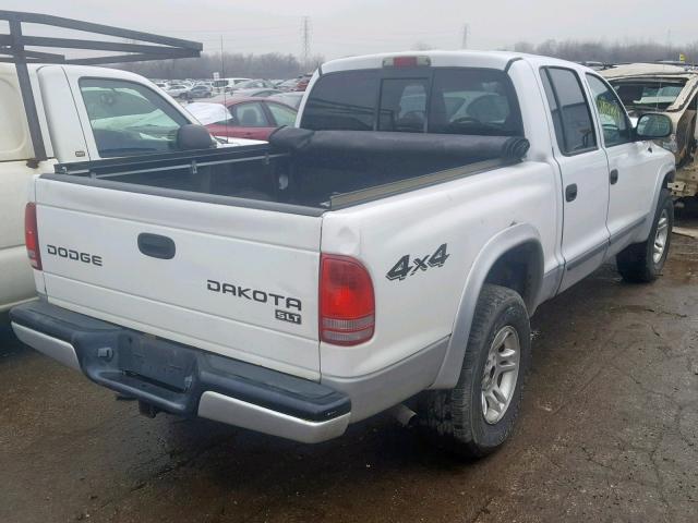 1D7HG48N33S181647 - 2003 DODGE DAKOTA QUA WHITE photo 4