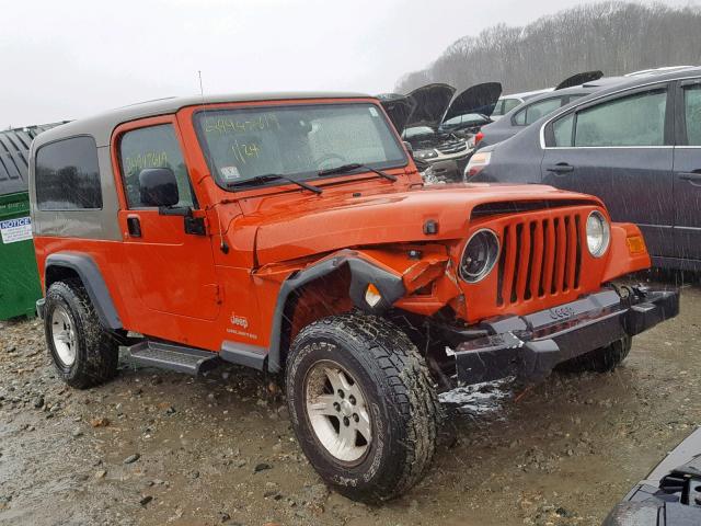 1J4FA44S15P367315 - 2005 JEEP WRANGLER / ORANGE photo 1