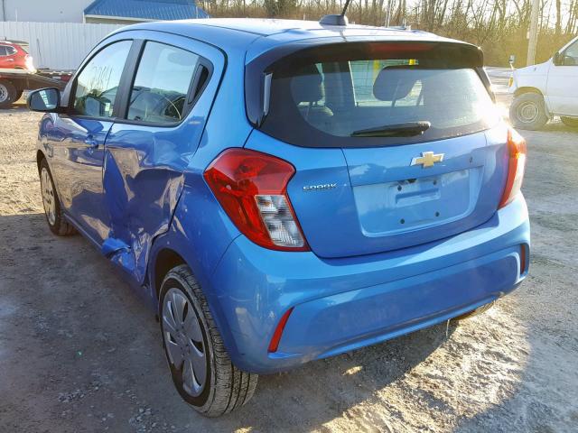 KL8CB6SA5HC830945 - 2017 CHEVROLET SPARK LS BLUE photo 3