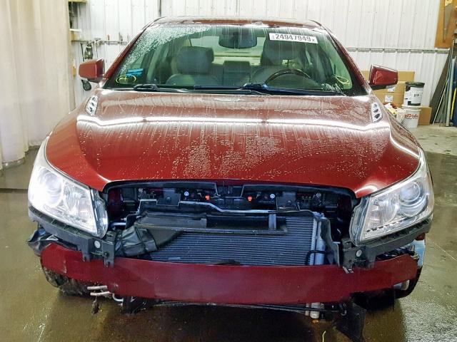 1G4GD5GG9AF190345 - 2010 BUICK LACROSSE C RED photo 9