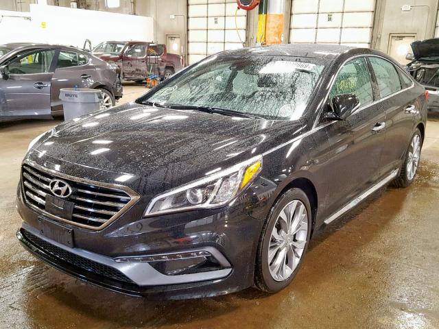 5NPE34AB5FH161394 - 2015 HYUNDAI SONATA SPO BLACK photo 2