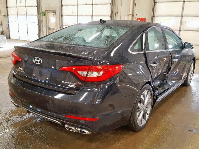 5NPE34AB5FH161394 - 2015 HYUNDAI SONATA SPO BLACK photo 4