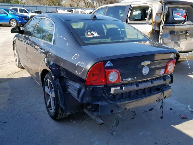 1G1ZC5E05CF176587 - 2012 CHEVROLET MALIBU 1LT შავი ფოტო 3