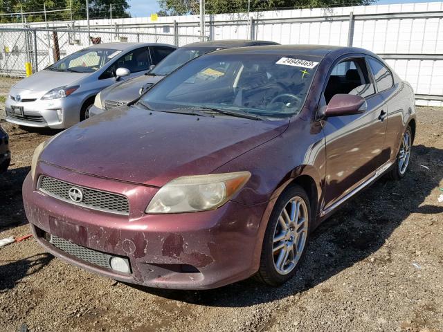 JTKDE177960124264 - 2006 TOYOTA SCION TC 勃艮第红 照片 2