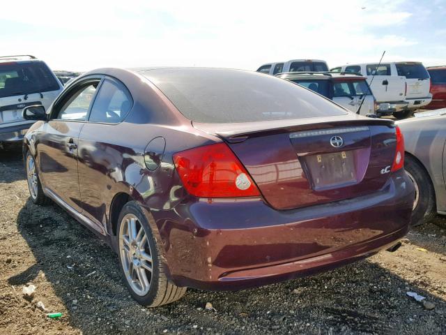 JTKDE177960124264 - 2006 TOYOTA SCION TC 勃艮第红 照片 3