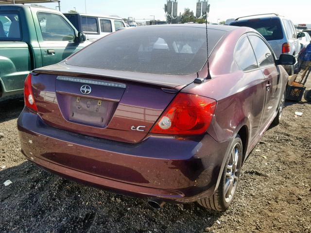 JTKDE177960124264 - 2006 TOYOTA SCION TC 勃艮第红 照片 4