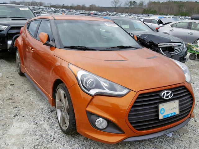 KMHTC6AEXEU193514 - 2014 HYUNDAI VELOSTER T ORANGE photo 1