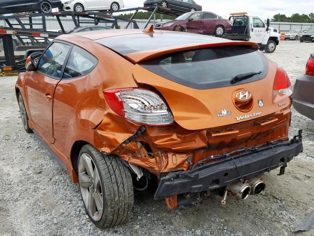 KMHTC6AEXEU193514 - 2014 HYUNDAI VELOSTER T ORANGE photo 3