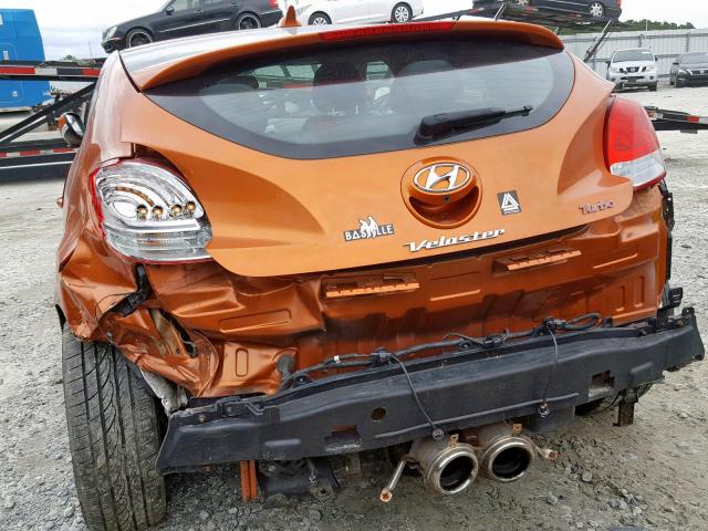 KMHTC6AEXEU193514 - 2014 HYUNDAI VELOSTER T ORANGE photo 9