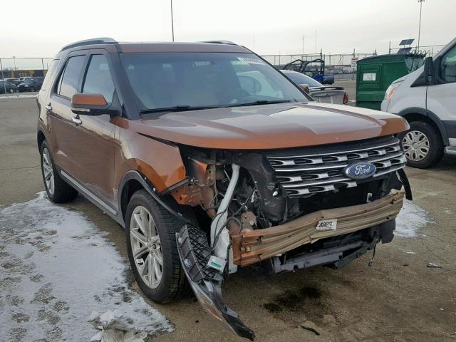 1FM5K7F87HGA35297 - 2017 FORD EXPLORER L BROWN photo 1