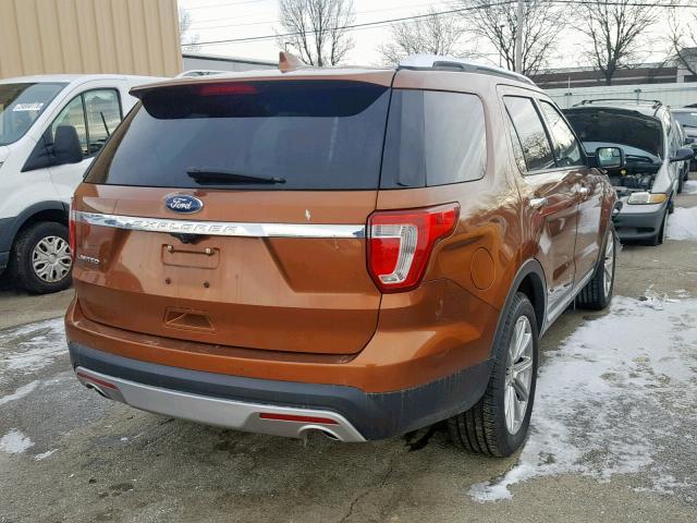 1FM5K7F87HGA35297 - 2017 FORD EXPLORER L BROWN photo 4