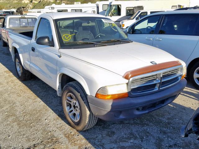 1D7FL16KX4S556798 - 2004 DODGE DAKOTA SXT WHITE photo 1