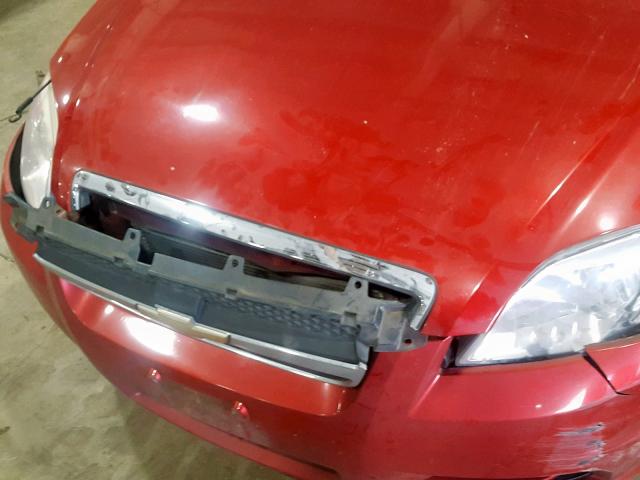 KL1TD56627B050589 - 2007 CHEVROLET AVEO BASE Қызыл фото 7