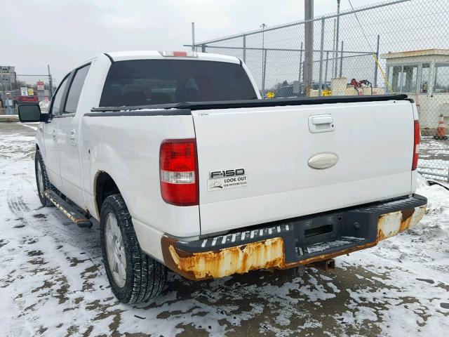 1FTPW12V97KD07404 - 2007 FORD F-150 WHITE photo 3