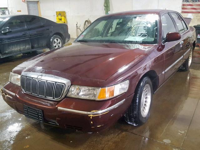 2MEFM75W31X698092 - 2001 MERCURY GRAND MARQ BURGUNDY photo 2