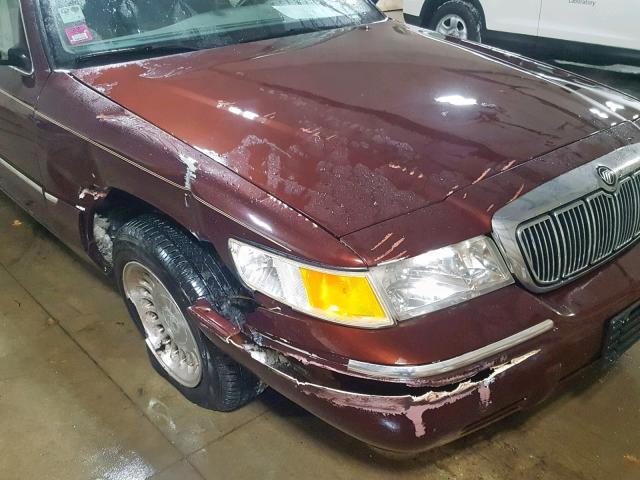 2MEFM75W31X698092 - 2001 MERCURY GRAND MARQ BURGUNDY photo 9