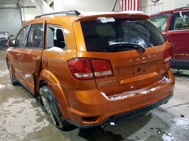 3D4PH1FG8BT552789 - 2011 DODGE JOURNEY MA ORANGE photo 3