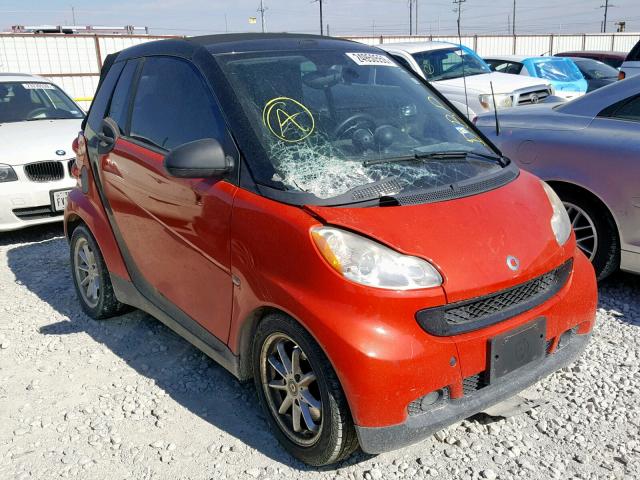 WMEEK31X88K106369 - 2008 SMART FORTWO PAS ნარინჯისფერი ფოტო 1