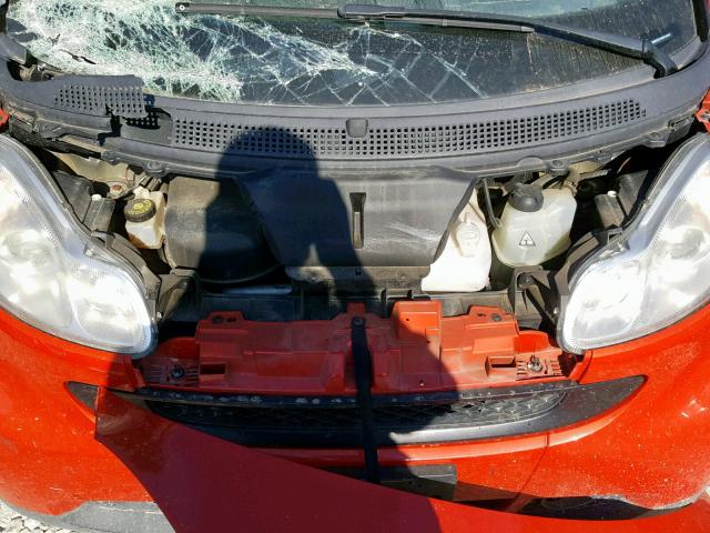 WMEEK31X88K106369 - 2008 SMART FORTWO PAS ნარინჯისფერი ფოტო 7