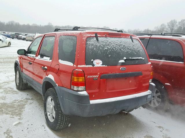 1FMYU04121KB72347 - 2001 FORD ESCAPE XLT RED photo 3