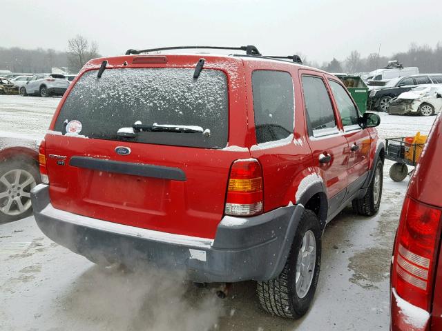 1FMYU04121KB72347 - 2001 FORD ESCAPE XLT RED photo 4