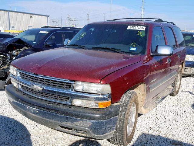 1GNEC13Z22R157919 - 2002 CHEVROLET TAHOE RED photo 2