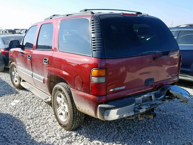 1GNEC13Z22R157919 - 2002 CHEVROLET TAHOE RED photo 3