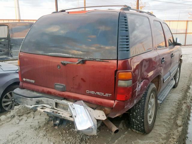 1GNEC13Z22R157919 - 2002 CHEVROLET TAHOE RED photo 4