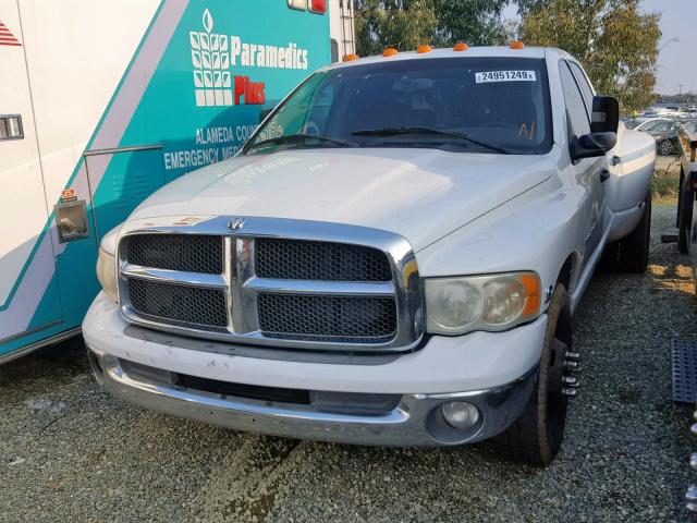 3D7MR48C85G703187 - 2005 DODGE RAM 3500 S WHITE photo 2