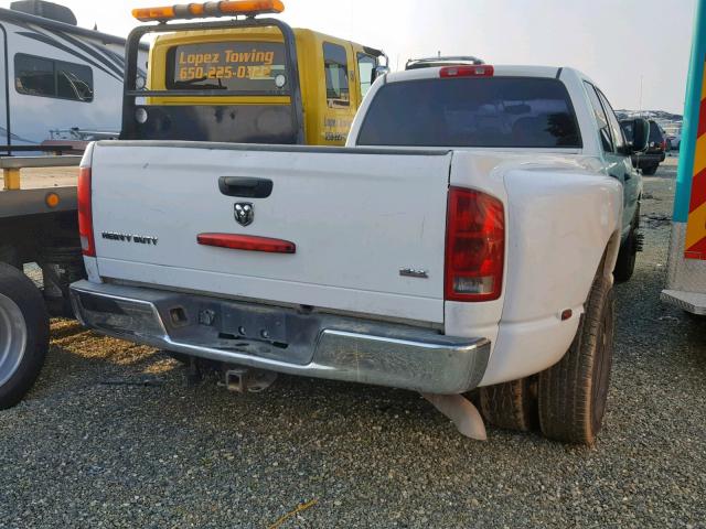 3D7MR48C85G703187 - 2005 DODGE RAM 3500 S WHITE photo 4