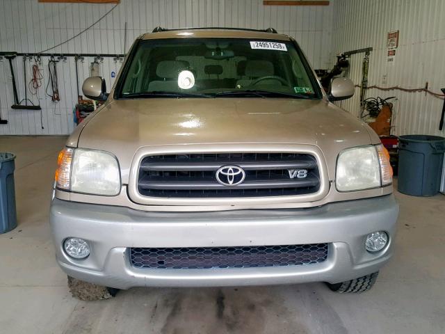 5TDBT44A03S187980 - 2003 TOYOTA SEQUOIA SR GOLD photo 9