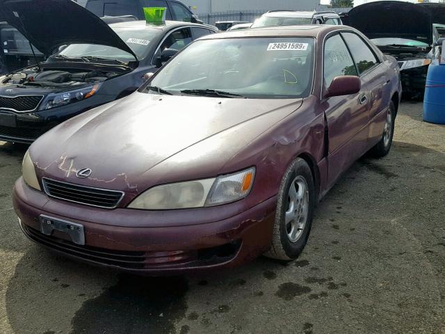 JT8BF22G0V0061187 - 1997 LEXUS ES 300 BURGUNDY photo 2