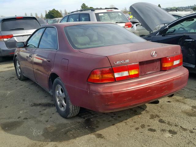 JT8BF22G0V0061187 - 1997 LEXUS ES 300 BURGUNDY photo 3