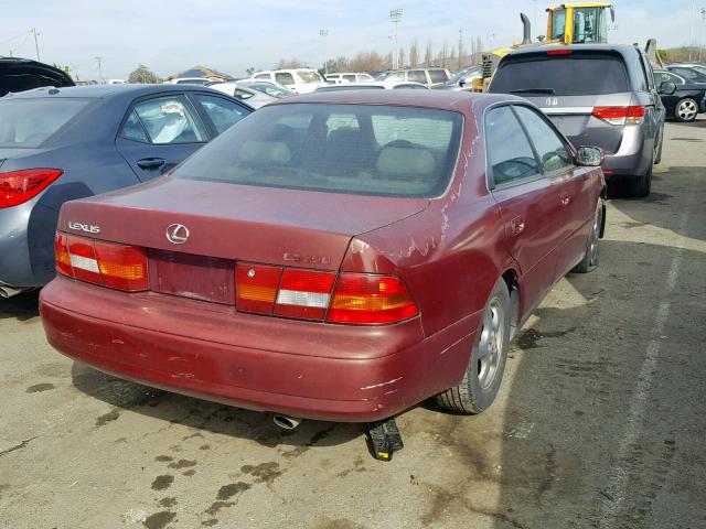 JT8BF22G0V0061187 - 1997 LEXUS ES 300 BURGUNDY photo 4