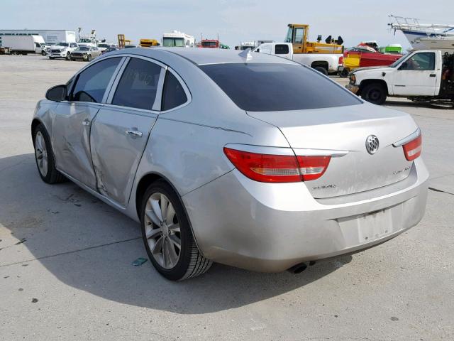 1G4PP5SK4C4169565 - 2012 BUICK VERANO SILVER photo 3