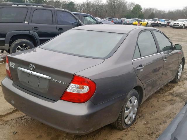 4T1BE32K33U654137 - 2003 TOYOTA CAMRY LE GRAY photo 4