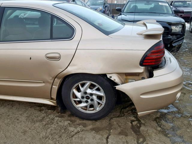 1G2NE52F54M613613 - 2004 PONTIAC GRAND AM S BEIGE photo 9