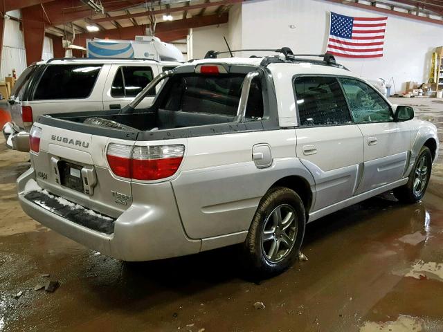 4S4BT63C655105012 - 2005 SUBARU BAJA TURBO WHITE photo 4