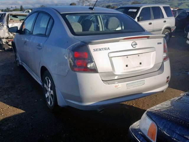 3N1AB6AP7CL759249 - 2012 NISSAN SENTRA 2.0 SILVER photo 3