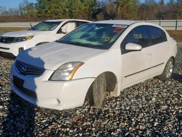 3N1AB6AP4CL679939 - 2012 NISSAN SENTRA 2.0 WHITE photo 2