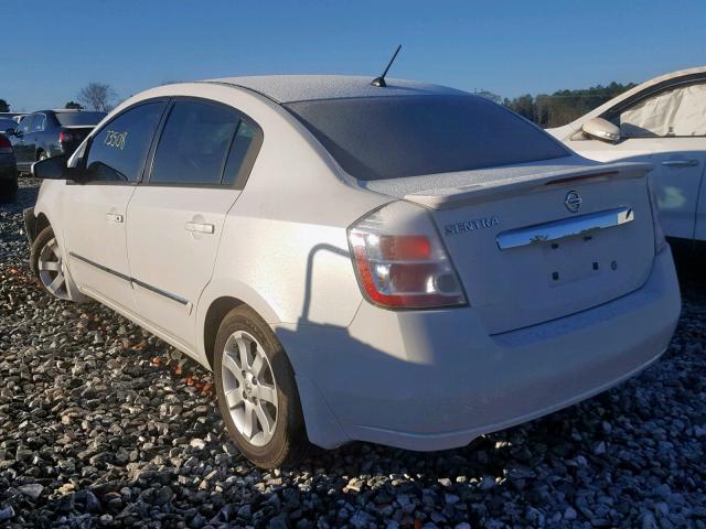 3N1AB6AP4CL679939 - 2012 NISSAN SENTRA 2.0 WHITE photo 3