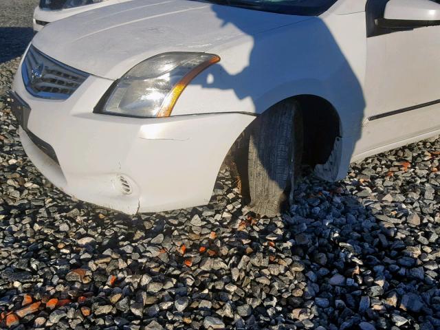 3N1AB6AP4CL679939 - 2012 NISSAN SENTRA 2.0 WHITE photo 9