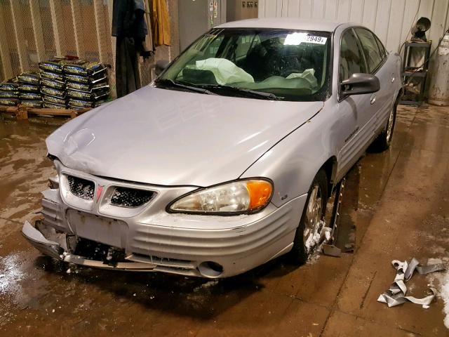 1G2NE52EXXC538845 - 1999 PONTIAC GRAND AM S SILVER photo 2